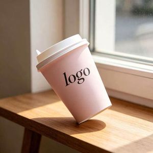 Vaso de Papel Desechable de Doble Pared con Impresión Personalizada para Llevar, 8oz 10oz 12oz 16oz, con Tapas para Bebidas Calientes - Product Image 1