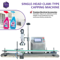 Machine de capsulage semi-automatique électrique à tête unique sur mesure pour diverses bouteilles en plastique avec système servo haute précision