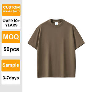 เสื้อยืดคอกลมทรงหลวม ผ้าคอตตอน 100% คุณภาพสูง รับสกรีนโลโก้ ปัก หรือพิมพ์ลาย ขายส่งสำหรับผู้ชาย - Product Image 1