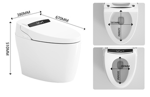 Хорошая цена, умный Цельный унитаз для ванной комнаты - Product Image 3