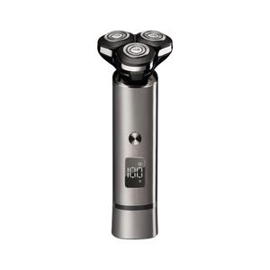 Afeitadora Eléctrica para Hombre AUX, Triple Cuchilla, Recargable, Resistente al Agua IPX7, Cuerpo Metálico, 90 Minutos de Autonomía, para el Cuidado Personal - Product Image 1