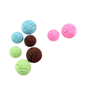Boules de crème glacée miniatures de couleur macaron de haute qualité breloques Kawaii accessoires de téléphone breloques en résine Flatback pour la décoration