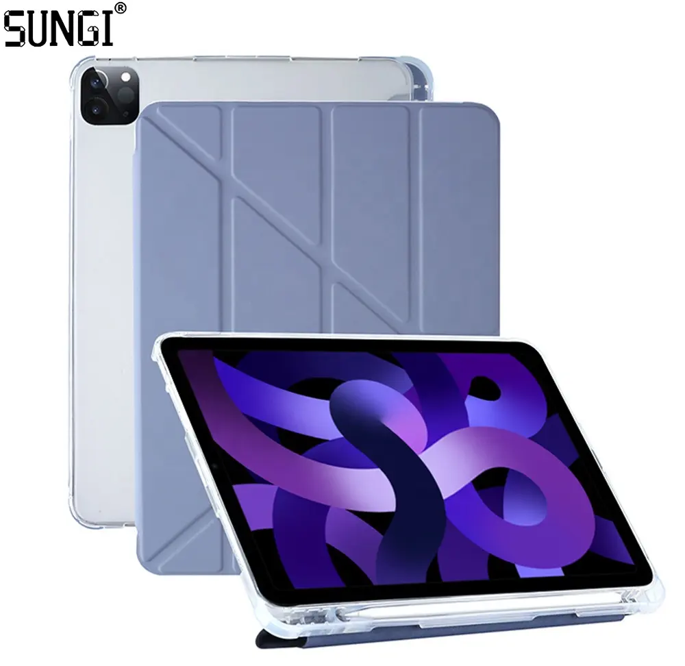 Casing Kulit PU Tahan Guncangan, Penutup Pintar Bahan TPU untuk Apple iPad 10.2 Generasi Ke-7