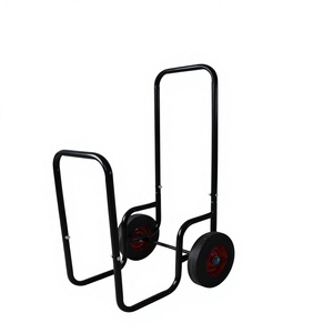 <span class=keywords><strong>Chariot</strong></span> à <span class=keywords><strong>bois</strong></span> robuste en métal à deux roues pour poêle intérieur avec outils de travail OEM - Product Image 2