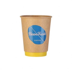 Sac à café en papier kraft plastique personnalisé, emballage à emporter pour la restauration rapide, accessoires de ruban biodégradable, logo - Product Image 5