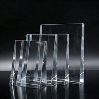 Trophée en cristal vierge à prix réduit avec base en bois, gravure laser 3D personnalisée K9, idéal pour souvenirs - Vente chaude