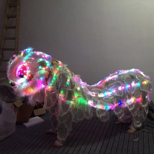 Accesorios de Danza del León Doble con Luz LED, Dragón, Danza del León del Sur Tradicional China, Barra para la Apertura de Nuevas Tiendas, Eventos Importantes - Product Image 4