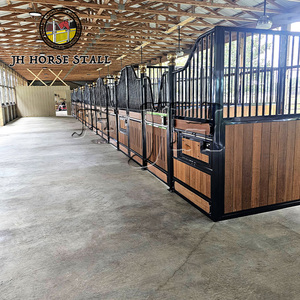 Goedkope prijs 12x12ft HDPE paardenstalpanelen stalen paardenbox voorpaneel met draaideur bron leverancier - Product Image 3