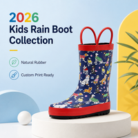Bottes de pluie en caoutchouc pour enfants, fabrication OEM/ODM professionnelle, vente en gros, chaussures imperméables pour enfants, poignée portable, personnalisation de la marque