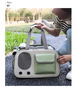 Grand sac de transport pliable en fer pour animaux de compagnie avec fenêtre en maille respirante, idéal pour chiens de petite et moyenne taille, confortable pour chats - Product Image 2