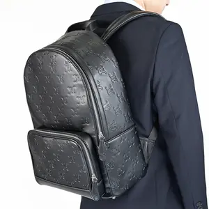 New Style Custom Mens Leather Backpack Fashion Luxury Office Laptop Backpack Bag