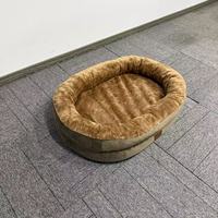Lit pour animaux de compagnie universel très vendu, lit pour chien en velours arctique luxueux, doux et confortable, lit ovale pour grands chiens