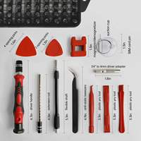 Mini kit d'outils de réparation professionnel 115 pièces en acier au chrome-vanadium avec mallette rigide pour téléphone Android et ordinateur portable