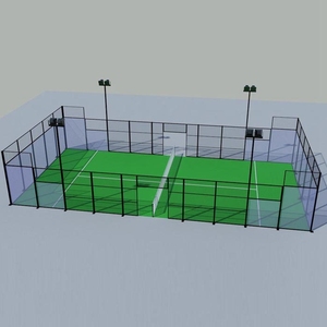 Especificaciones de la Cancha de Pádel de Césped Artificial, Canchas de Pádel en <span class=keywords><strong>Los</strong></span> Ángeles, Interior con Cristal Templado Panorámico - Product Image 3