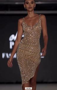 2025 nuevo vestido <span class=keywords><strong>de</strong></span> malla con cuentas <span class=keywords><strong>de</strong></span> lentejuelas elegante diseño <span class=keywords><strong>de</strong></span> cuello en V <span class=keywords><strong>para</strong></span> damas ocasiones especiales cena <span class=keywords><strong>cóctel</strong></span> cumpleaños vestido <span class=keywords><strong>de</strong></span> fiesta <span class=keywords><strong>de</strong></span> <span class=keywords><strong>noche</strong></span> - Product Image 2
