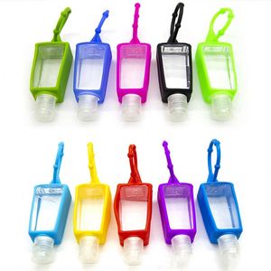 Top Seller Modern Leakproof Portable 30ml Silicone <b>Refillable</b> Silk Screen Printed <b>Hand</b> Sanitizer Bottle for Travel School Office - Product Image 4