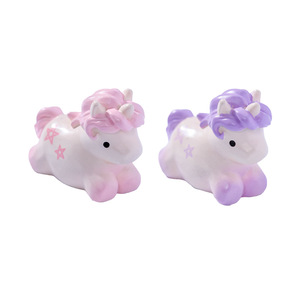 Adorno de Resina Unicornio Curativo Dp, Bicolor Rosa y Morado, Linda Decoración de Escritorio con Animal, Artesanía Artística para el Hogar - Product Image 5