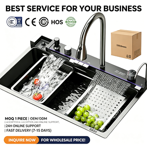 Évier de <span class=keywords><strong>cuisine</strong></span> monobloc en acier inoxydable 304 fait main avec plateau et vidange intégré – Offre Spéciale - Product Image 4