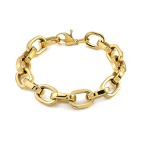 Collier de chaîne à maillons créatifs avec ensemble de bracelets Collier de 45.5cm de long en argent Bracelet personnalisé en or Bijoux de fête Cadeaux pour amoureux