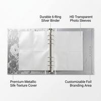 Maßgefertigte Buchförmige Hartpapier-Box mit Ringbinder Transparenter Sichtfenster-Deckel Luxuriöse Handgefertigte Spezielle Textur Geschenkbox-Verpackung