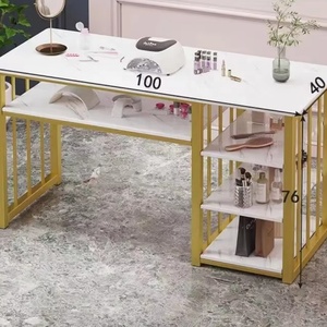 K Light Luxury Marble Manicure Table With Vacuum Cleaner Two-person Table Table and Chair Set Combination Net Red Repair - Product Image 1