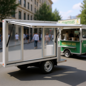 Puerta de toldo horizontal deslizante de aleación de aluminio de 53x33 pulgadas para camiones de comida y servicio al aire libre - Product Image 2