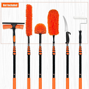 Poteau télescopique en <span class=keywords><strong>aluminium</strong></span> avec pointe en métal universelle à visser pour dépoussiérer le <span class=keywords><strong>nettoyage</strong></span> des vitres <span class=keywords><strong>de</strong></span> la peinture - Product Image 5