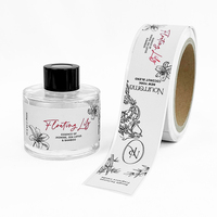 Autocollants en vinyle imperméables personnalisés pour parfums, bouteilles de parfum, pots de bougies