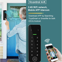 Système d'interphone vidéo intelligent Tuya Wi-Fi de haute qualité 2025 avec déverrouillage à distance, contrôle d'accès par clavier et sonnette
