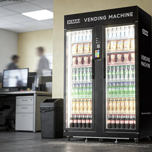 Distributeur automatique intelligent XMAI Ultra Max, alimenté par l'IA, capacité de plus de 1100 bouteilles, <span class=keywords><strong>paiement</strong></span> sans espèces, réfrigéré, réseau 4G, 1500L, télécommande - Product Image 1