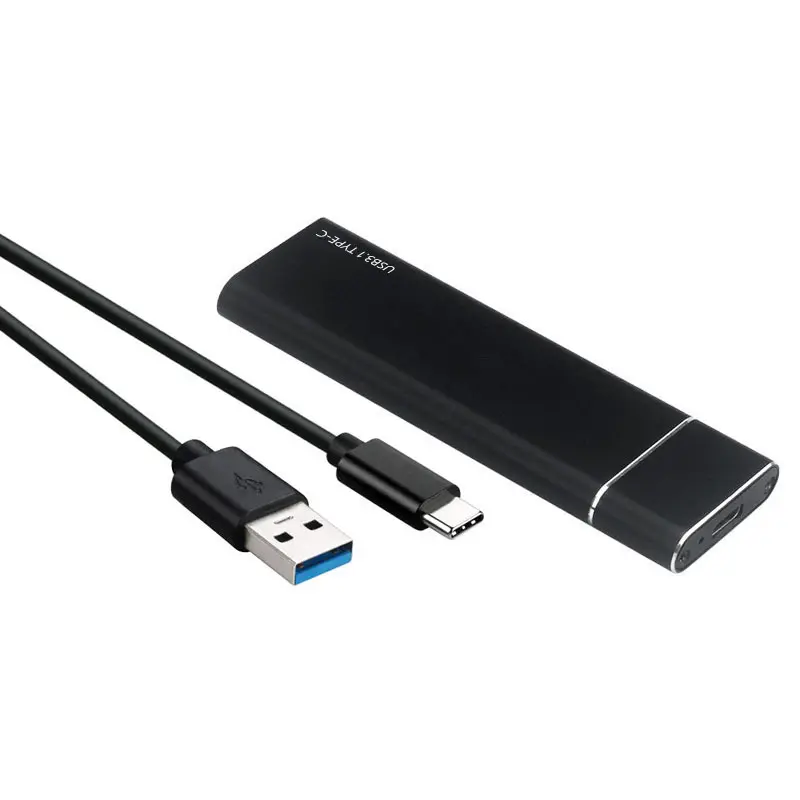 Unidade de estado sólido, usb 3.1 nvme pcie m.2 ssd ngff hdd adaptador de cartão disco rígido conversor caixa caddy, cabo usb tipo ac