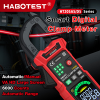 Multimètre à pince numérique Habotest Ht205ds 600a Testeur de courant alternatif Résistance Température Analyseur de diode/capacité Iii 600v