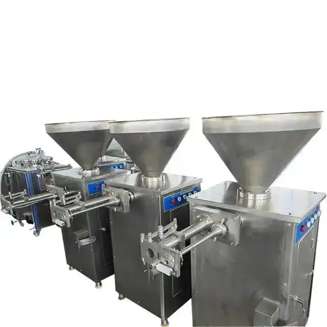 เครื่องยัดไส้ไส้กรอกอัตโนมัติแบบใช้มืออุตสาหกรรมเครื่องทำไส้กรอกฟิลเลอร์เครื่องทำไส้กรอก