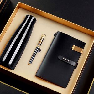 Brand New Custom Logo Vacuum Cup Fancy Journal Diary Planner <b>Notebook</b> With Pen Business Corporate Gift Idea for Clients - Product Image 1