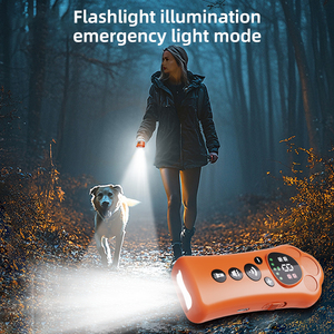 2025 New siêu âm Dog Repeller 0-9 bánh răng biến tần số 180 ° rộng phạm vi bảo hiểm, đa-dog giống phù hợp, được xây dựng trong đèn Pin - Product Image 3