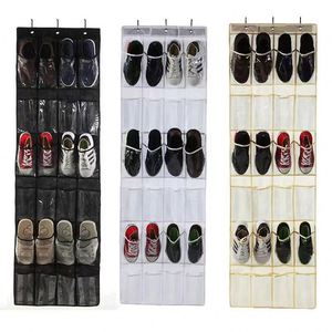 24 Pockets Clear Over the Door Hanging Shoe Organizer for Shoes and Kids Toy Closet Storage Holder - Product Image 4