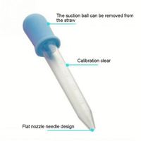 Pipette manuelle en Silicone pour bébé, 6/7/8/10 pièces, distributeur de médicaments, ustensiles pour nourriture liquide, 5ML, motif de dessin animé, 0-12 mois