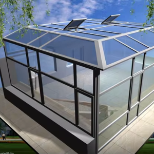 Kış bahçe Lowes cam kış bahçe özel kesim işleme hizmeti ile dört sezon alüminyum konservatuar ev Sunroom - Product Image 3