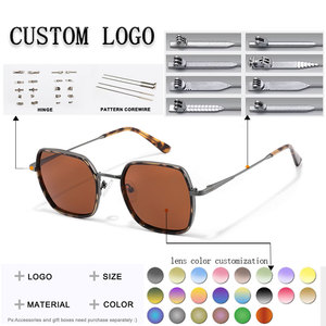 Lunettes de soleil rectangulaires unisexes, monture en métal, verres noirs, protection UV400, protection solaire pour adultes - Product Image 2