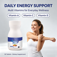OEM/ODM Multi-vitamines pour le soutien énergétique quotidien - Renforce l'immunité et l'énergie et soutient la santé osseuse avec des vitamines A, B, C, D - 60 comprimés