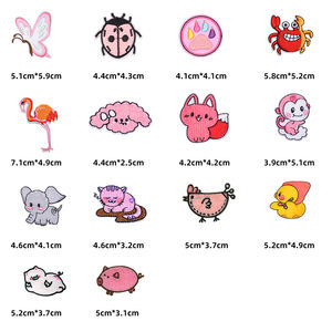 Offre Spéciale rose thème Animal fer sur patchs de broderie étui Mobile vêtements bricolage accessoires décoration - Product Image 3