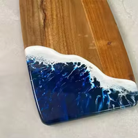 Nouveaux gadgets de cuisine 2026 : Planche à découper en résine et bois, pratique et unique, avec poignée confortable pour accessoires de couteaux de cuisine