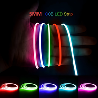 Bandes LED COB flexibles de haute qualité, super lumineuses, haute densité, 24V/12V USB, 5mm ultra-étroites, 120 LED/m, pour l'éclairage de plafond et de pièce