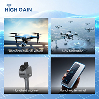 Antenne hélicoïdale GNSS haute précision et gain élevé 2dBi triple fréquence GPS L1/L2 GLONASS G1/G2 BeiDou B1/B2 avec connecteur SMA-J pour UAV