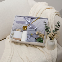 Articles promotionnels en gros : Ensemble cadeau d'affaires personnalisable comprenant un carnet, une tasse isotherme, un stylo et une couverture