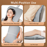 Masseur corporel sans fil à fonctionnement silencieux, 2000 mAh, thérapie thermique 45 ° Coussin chauffant pour massage du cou, du dos et de l'abdomen