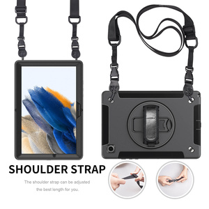 360 °   Custodia Robusta per <span class=keywords><strong>Tablet</strong></span> <span class=keywords><strong>Samsung</strong></span> <span class=keywords><strong>Galaxy</strong></span> <span class=keywords><strong>A8</strong></span> 10.5 Pollici SM-X200 SM-X205 SM-X207 con Cinghia Regolabile e Flessibile - Product Image 6