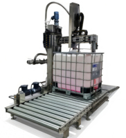 Machine de remplissage et de pesage à tête unique pour conteneurs IBC, en acier inoxydable 304, remplissage par le haut et par immersion pour liquides (œufs, huiles comestibles)