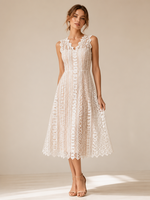 Tissu en dentelle géométrique rayé en coton et polyester, maille ajourée au crochet pour robe, chemisier, jupe, rideau, nappe, décoration intérieure, couture