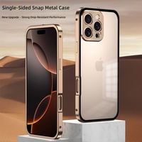 Coque de téléphone antichoc mate à boucle magnétique électroplaquée, design élastique, pour 16 Pro MAX, en acrylique transparent – Meilleure vente